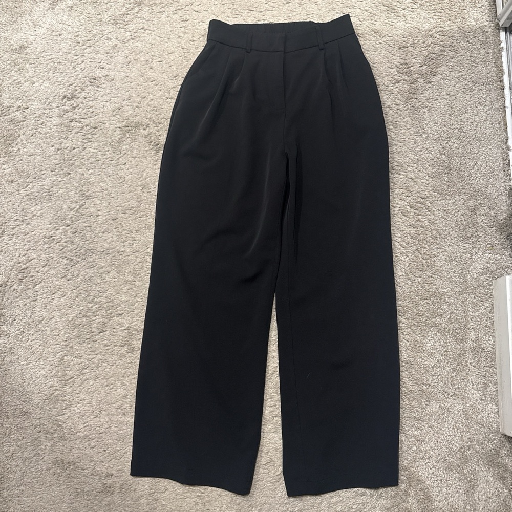 Sophisticated Black Wide Leg Women's Pants
